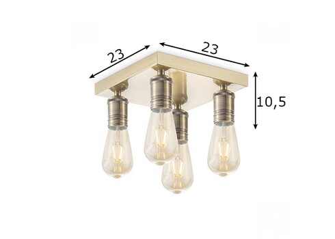 Kohtvalgusti NITRO pronks, 23x23xH10,5 cm, LED