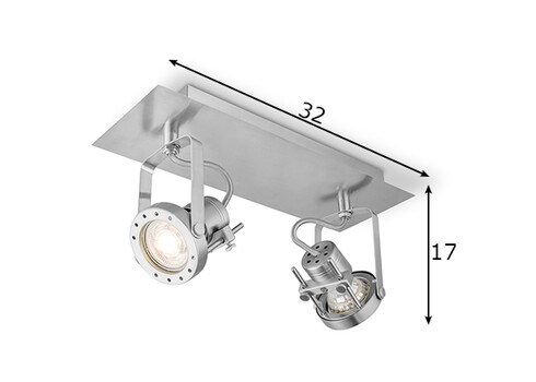 Kohtvalgusti ROBO metall, 32xH17 cm, LED