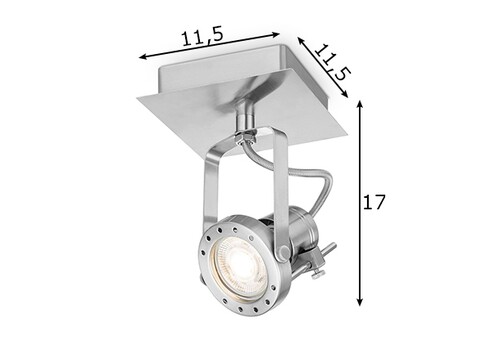 Kohtvalgusti ROBO metall, 11,5x11,5xH7 cm, LED