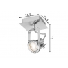 Kohtvalgusti ROBO metall, 11,5x11,5xH7 cm, LED