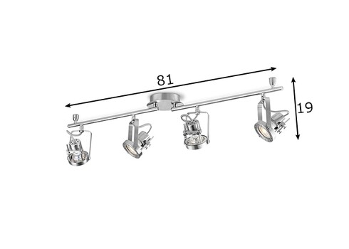 Kohtvalgusti ROBO metall, 81xH19 cm, LED