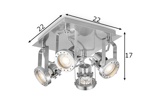 Kohtvalgusti ROBO metall, 22x22xH17 cm, LED