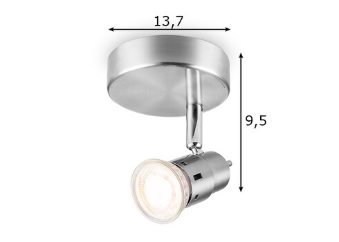 Kohtvalgusti CILINDRO metall, D13,7xH9,5 cm, LED