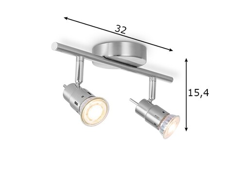 Kohtvalgusti CILINDRO metall, 32xH15,4 cm, LED