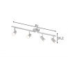 Kohtvalgusti CILINDRO metall, 81xH16,2 cm, LED