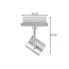 Kohtvalgusti CONCRETE hall, 11,5x11,5xH17,5 cm, LED