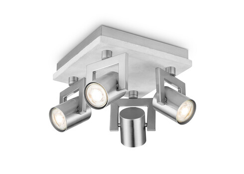 Kohtvalgusti CONCRETE hall, 23x23xH18,5 cm, LED