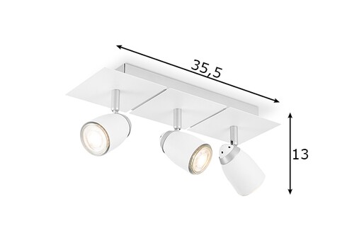 Kohtvalgusti GINA valge, 35,5xH13 cm, LED