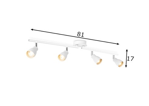 Kohtvalgusti ALBA valge, 81xH17 cm, LED