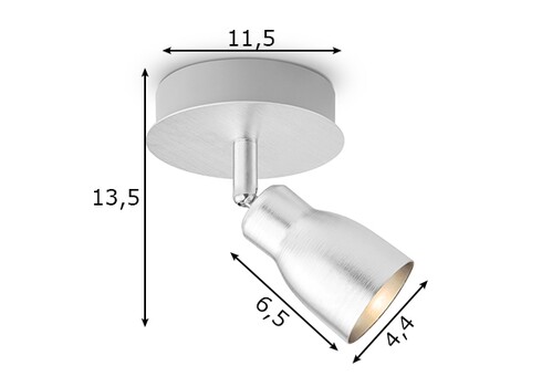 Kohtvalgusti ALBA hall, D11,5xH13,5 cm, LED