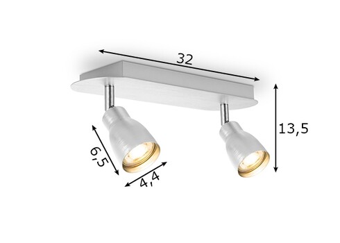 Kohtvalgusti ALBA hall, 22xH13,5 cm, LED