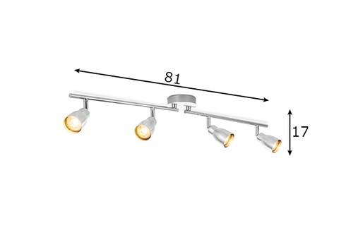 Kohtvalgusti ALBA hall, 81xH17 cm, LED