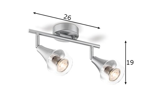 Kohtvalgusti VAYA hall, 26xH19 cm, LED