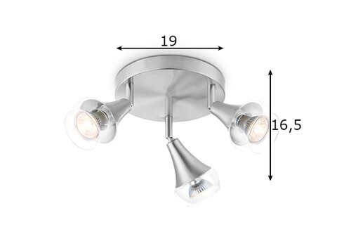 Kohtvalgusti VAYA hall, D19xH16,5 cm, LED