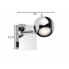 Kohtvalgusti BOLLO kroom, 11,5x11,5xH14 cm, LED