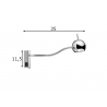 Kohtvalgusti BOLLO kroom, 11,5x35xH11,5 cm, LED