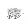 Kohtvalgusti BOLLO kroom, 22x22xH14 cm, LED