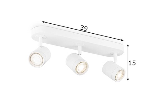 Kohtvalgusti MANU valge, 39xH15 cm, LED