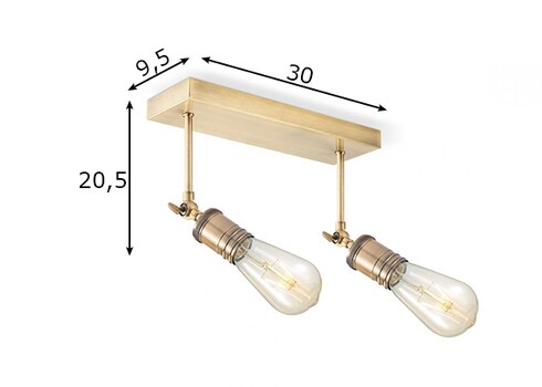 Kohtvalgusti SPY pronks, 30x9,5xH20,5, E27