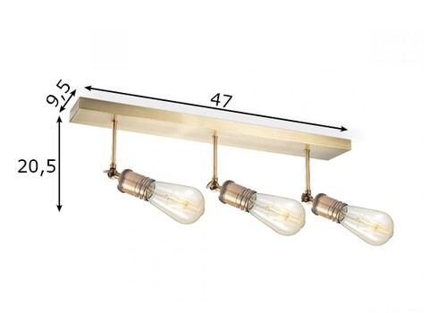 Kohtvalgusti SPY pronks, 47x9,5xH20,5, E27
