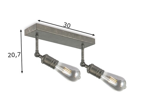 Kohtvalgusti SPY tumehall, 30x9,5xH20,5, E27
