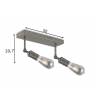 Kohtvalgusti SPY tumehall, 30x9,5xH20,5, E27