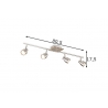 Kohtvalgusti DRIFT hall / pruun, 80,5xH17,5 cm, LED