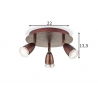 Kohtvalgusti CURL pronks, D22xH13,5 cm, LED