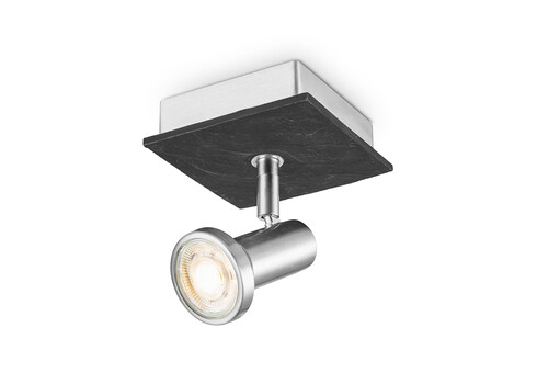 Kohtvalgusti STONE metall / must, 11,5x11,5xH14,5 cm, LED