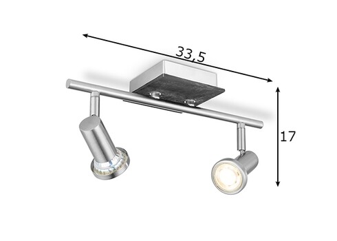 Kohtvalgusti STONE metall / must, 33,5xH17 cm, LED