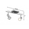 Kohtvalgusti STONE metall / must, 33,5xH17 cm, LED