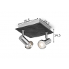 Kohtvalgusti STONE metall / must, 16,5x16,5xH14,5 cm, LED