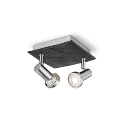 Kohtvalgusti STONE metall / must, 16,5x16,5xH14,5 cm, LED