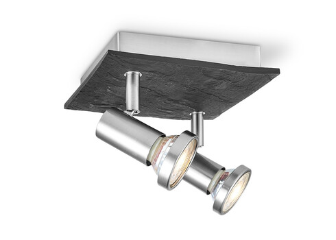 Kohtvalgusti STONE metall / must, 16,5x16,5xH14,5 cm, LED