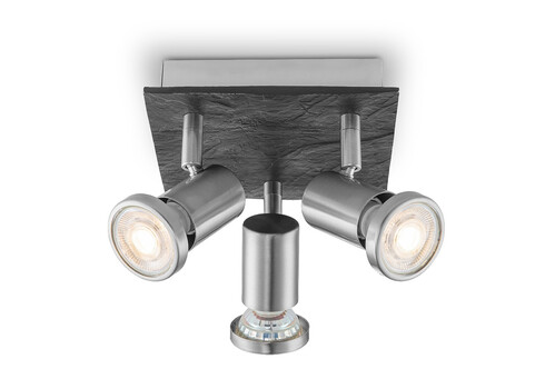 Kohtvalgusti STONE metall / must, 16,5x16,5xH14,5 cm, LED