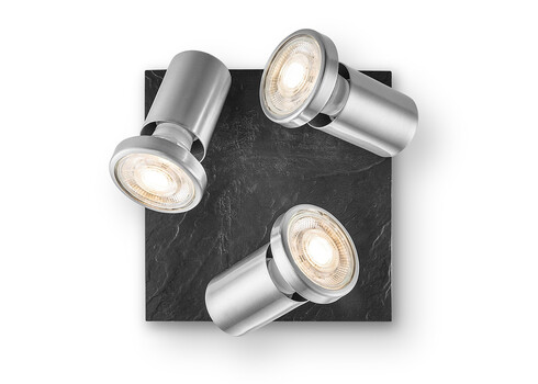 Kohtvalgusti STONE metall / must, 16,5x16,5xH14,5 cm, LED