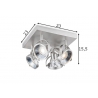 Kohtvalgusti YAYA metall, 23x23xH15,5 cm, LED