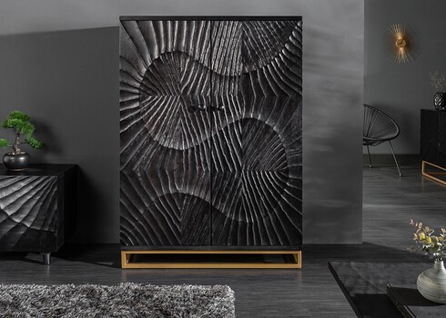 Baarikapp SCORPION must, 95x42xH141 cm