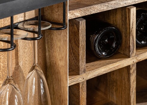 Baarikapp SCORPION must, 95x42xH141 cm