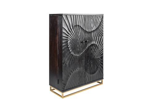 Baarikapp SCORPION must, 95x42xH141 cm