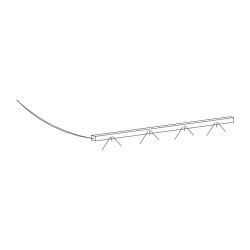 LED-riba riiulitele 85 cm 2 tk