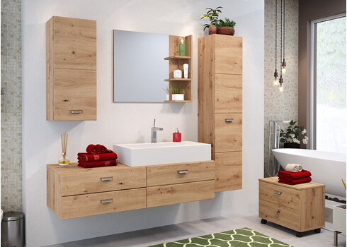 Valamukapp GEO + valamu tamm, 140x53xH50 cm