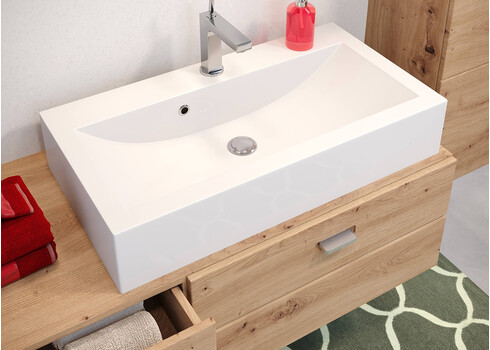 Valamukapp GEO + valamu tamm, 140x53xH50 cm