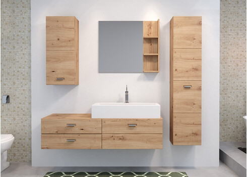 Valamukapp GEO + valamu tamm, 140x53xH50 cm