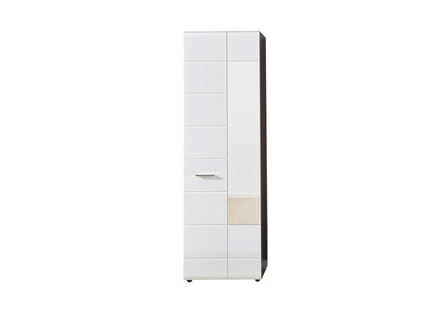 Esikukapp LINE valge läige / tumehall, 60x35xH191 cm