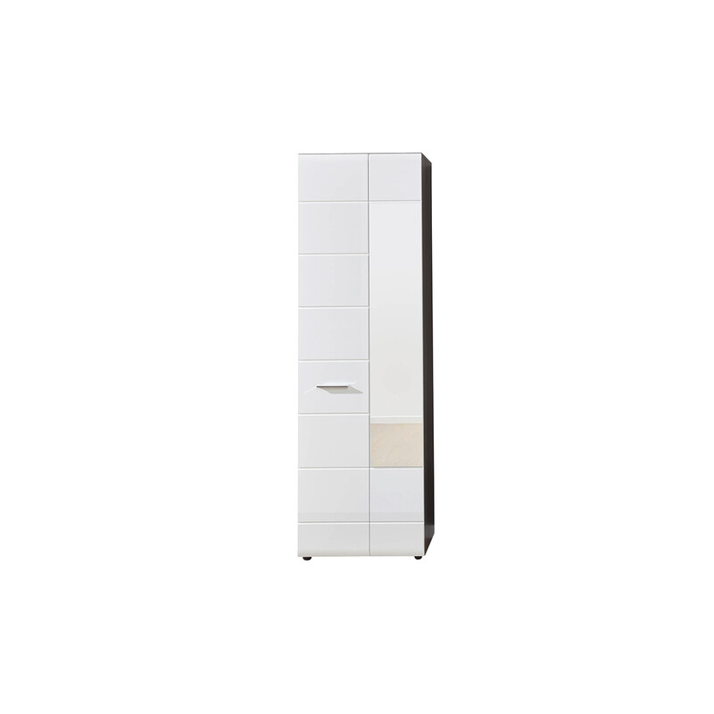 Esikukapp LINE valge läige / tumehall, 60x35xH191 cm
