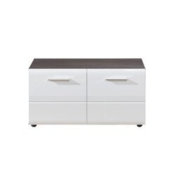 Kapp-pink LINE valge läige / tumehall, 80x35xH41 cm