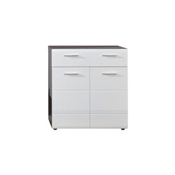 Jalatsikapp LINE valge läige / tumehall, 80x35xH87 cm