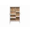 Vitriinkapp SHADE valge mänd / tamm, 95x38xH140 cm