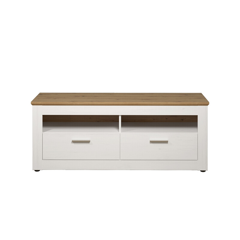 Tv-alus SHADE valge mänd / tamm, 148x45xH59 cm